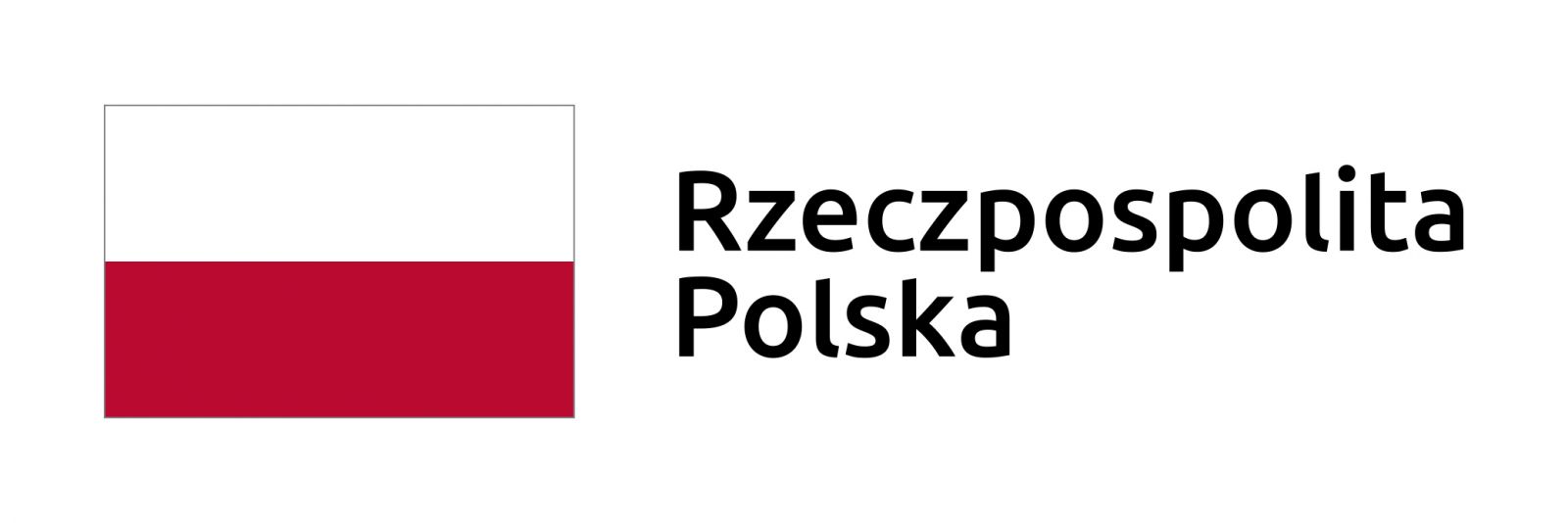 flaga Polski w kolorach biało-czerwonym, napis Rzeczpospolita Polska
